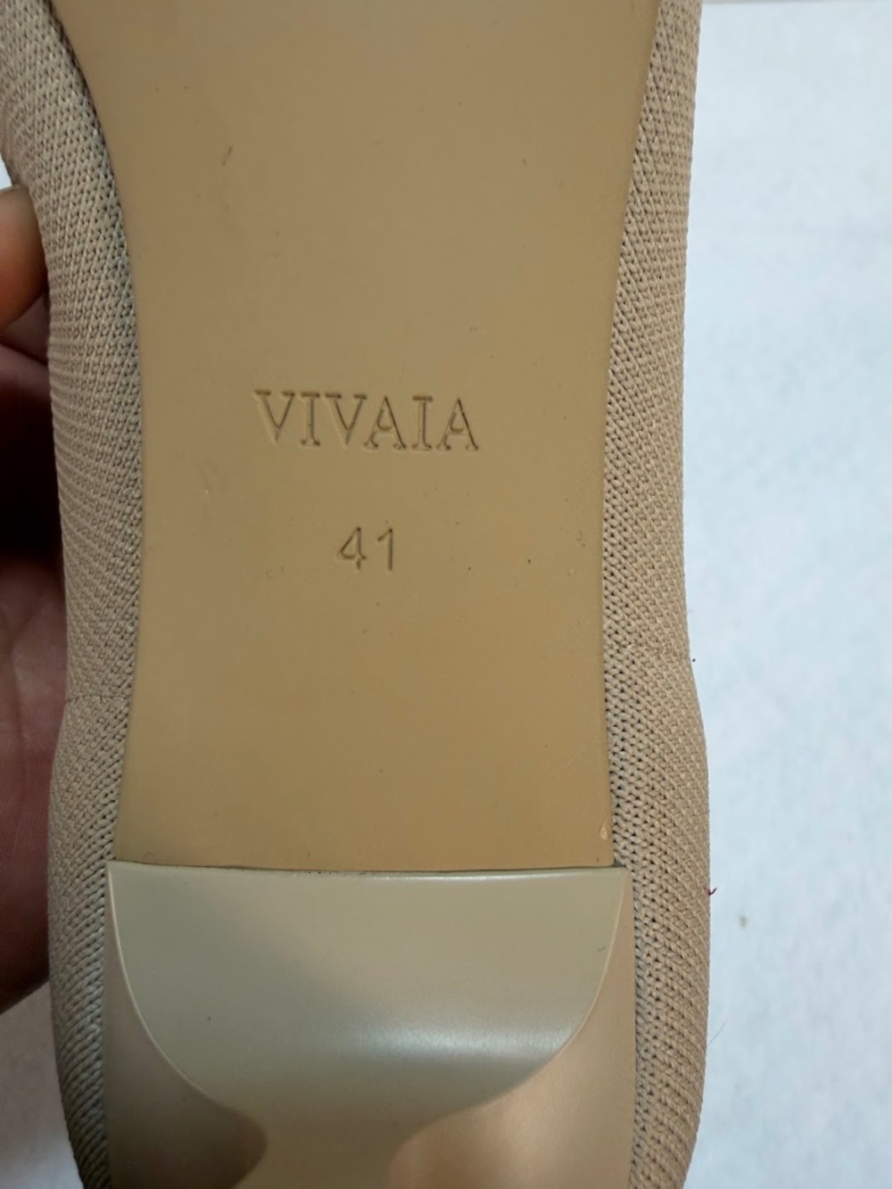 VIVAIA Pointed Toe Kitten Heel Pumps Beige Knit Womens EU 41 - Picture 3 of 8